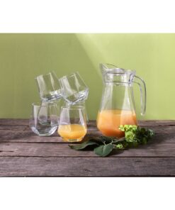 Ąsočio ir 6 stiklinių komplektas ADEL, stiklas, ąsotis 1,4 l, stiklinės 6 x 330 ml